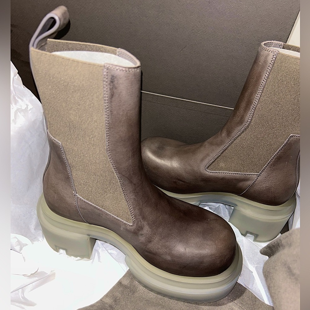 Rick Owens Beatle Abstract Boots Dust/Clear New/Never worn Size 36